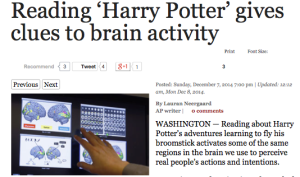 Reading Harry Potter ---- Brain Activity